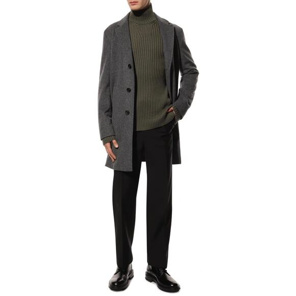 NWT BOSS Ribbed Mock-Neck Sweater – Green – Men’s XXL – 100% Virgin Wool - Picture 4 of 8